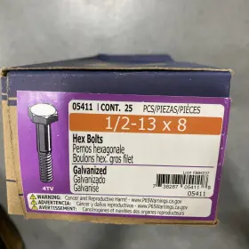 738287054118 MIDWEST FASTENER Dip Galvanized Steel Coarse Hex