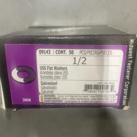 738287056280 MIDWEST FASTENER Dip Galvanized Steel Uss Flat