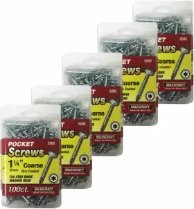 7352 MILESCRAFT Wood Pocket Hole Screws Washer Head