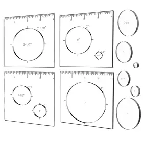 689713719982 MONLIFUL Pack Circle Inlay Template Set Router
