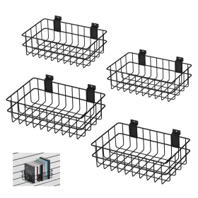SELZ-4P MQKIWAO Pack Slatwall Baskets Set Slat Wall She