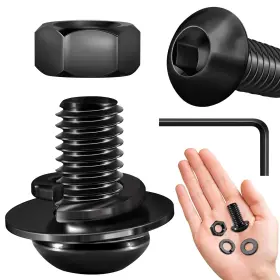 304N6-BLACK-3-8-16X3-4-20SETS MYWISH Bolt Head Socket Cap