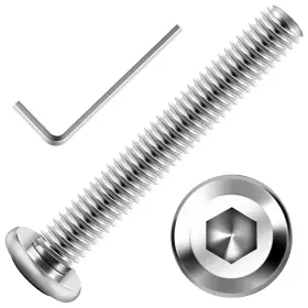 304N6PTD-SILVER-M5-35-30PS MYWISH Screws Flat Head Hex Socket