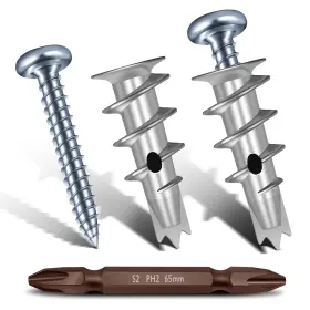 LHJ-SJKSBH-SZLJ-50SETS MYWISH Zinc Drilling Drywall Anchors