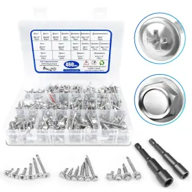 HL-ZGLD-460PCS-6JS NANAKLAUS Tapping Screws Steel Drilling