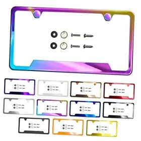 NA-SSF6-NC-SC NAROWAN Bottom Outlicense Plate Frame Aurora