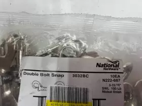 N222-687 NATIONAL HARDWARE Pack Finish Double Bolt #3