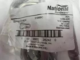 N262-428 NATIONAL Pack Interlocking Spring Snap