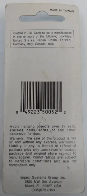 50053 OOK Conventional Hanger Zinc #2