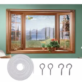 840586141083 OOTSR Pack Curtain Wire Coated Window Hangi #3