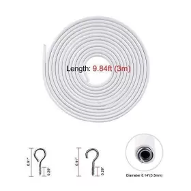 702795696528 PINOWU Pack Curtain Wire Coated Window Hang #2