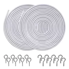 702795696528 PINOWU Pack Curtain Wire Coated Window Hang