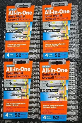 030699890248 PLASPLUGS Solid Wall Drywall Anchors