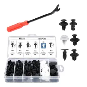 UNOMPN2 PNIWUNO Car Bumper Retainer Clips Rivets Push Kit UNOMPN2 PNIWUNO Car Bumper Retainer Clips Rivets Push Kit