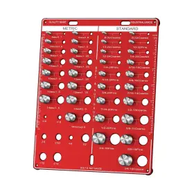 RED001 POANES Nut Bolt Thread Checker Standard Drill Bit Gau