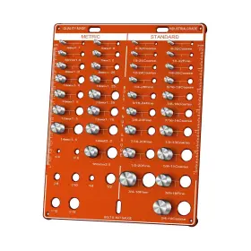YELLOW001 POANES Nut Bolt Thread Checker Standard Metricbolt