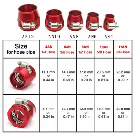735545291001 POSENG Flexible Rubber Hose Pipe Clamp Screw Oil #2