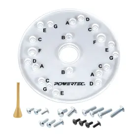 71369 POWERTEC Pack Acrylic Router Base Plate