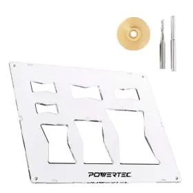 71869 POWERTEC Router Bits Inlay Butterfly Template Kit
