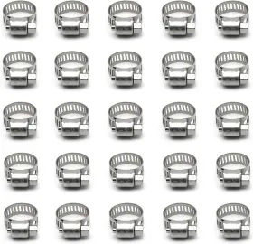 313056380355 QIZPCER Pack Steel Hose Clamps Worm Gear