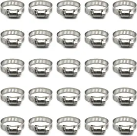 445010694659 QIZPCER Pack Steel Hose Clamps Worm Gear