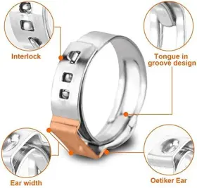 6MM-7MM QOVYDX Single Ear Hose Clamps Widely Securing Pipe #2