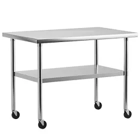 196336392572 RIEDHOFF Steel Table Undershelf Caster Wheels Ce