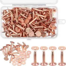 LEATHER-0743 RIPENG Copper Burrs Washers Rivet Fastener Belt