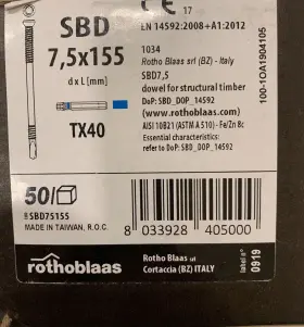 SBD75155 ROTHOBLAAS Sbd Dowels