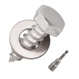MB-CP0202-20 ROYCEMART Hex Head Lag Screws Flat Washers Wood