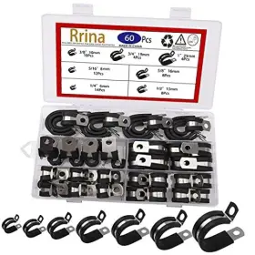 WD022 RRINA Steel Cable Clamps Rubber Cushion Pipe Kit
