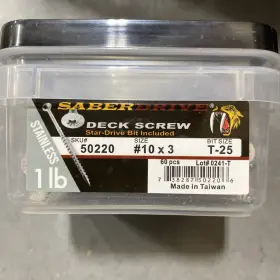 738287502206 SABERDRIVE Star Drive Steel Deck Screws Tub