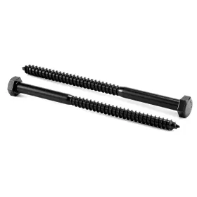 LS-01-BLACK SG TZH Hex Head Lag Screws Bolts Steel Partial