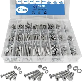 SKL-520 SIAOKL Hex Bolt Nuts Washers Steel Mach Kit