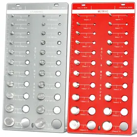 RED-0120 SILKCHIO Nut Bolt Thread Checker Standard Gaug