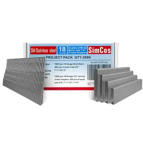 SCW715A01 SIMCOS Gauge Steel Norrow Crown Staples Brad