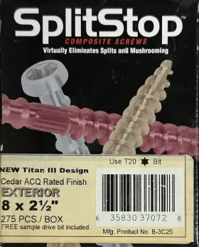B-3C25 SPLITSTOP Cedar Titan Exterior Deck Screw Box #3