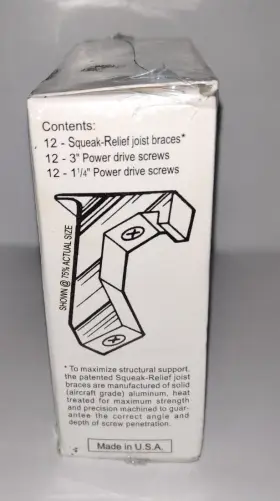 SRB-12 SQUEAK-RELIEF Floor Repair Pack Thicker Subfloors Kit #3