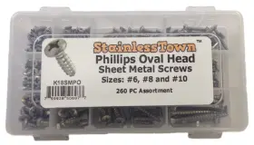 K18SMPO STAINLESS TOWN Steel Phillips Sheet Screw Kit