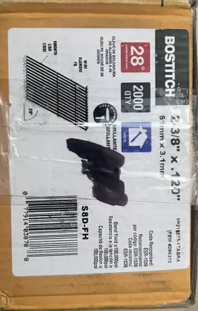 S8D-FH STANLEY BOSTITCH Angled Strip Coated Stick Nails Deg