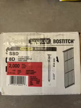 S8DR-FH STANLEY BOSTITCH Angled Strip Coated Stick Nails Deg #2