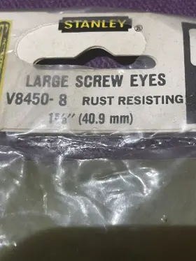 V8450-8 STANLEY Tools Screw Eyes Zinc