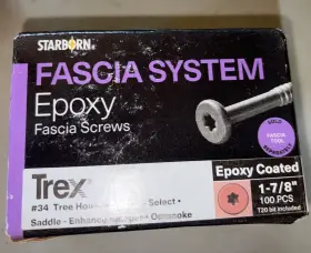 099385083203 STARBORN Fascia Epoxy Screws Tree House Trex