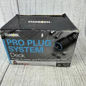 099385168955 STARBORN Pro Plug Deck Screws Pvc Tool Cabana