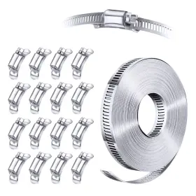 610452920803 STEELSOFT Steel Hose Clamps Set Strap Fasten Kit