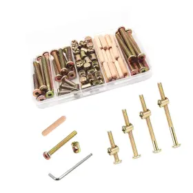 BBSDX2302 STRENDIER Crib Screws Set Baby Bed Frame Bolts Nut