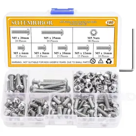 657390544371 SUTEMRIBOR Steel Head Hex Socket Cap Bolts Nuts