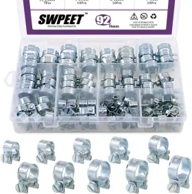 799862353637 SWPEET Zinc Mini Fuel Injection Line Hose Clamp
