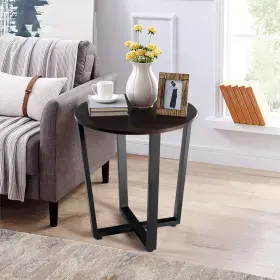 798470183957 TANGKULA Round End Table Sofa Storage Shelf #2