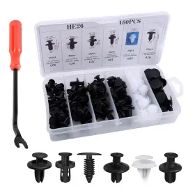TEYLS1002WH-100PC TEYBOUK Car Bumper Fasteners Rivet Clips Wi